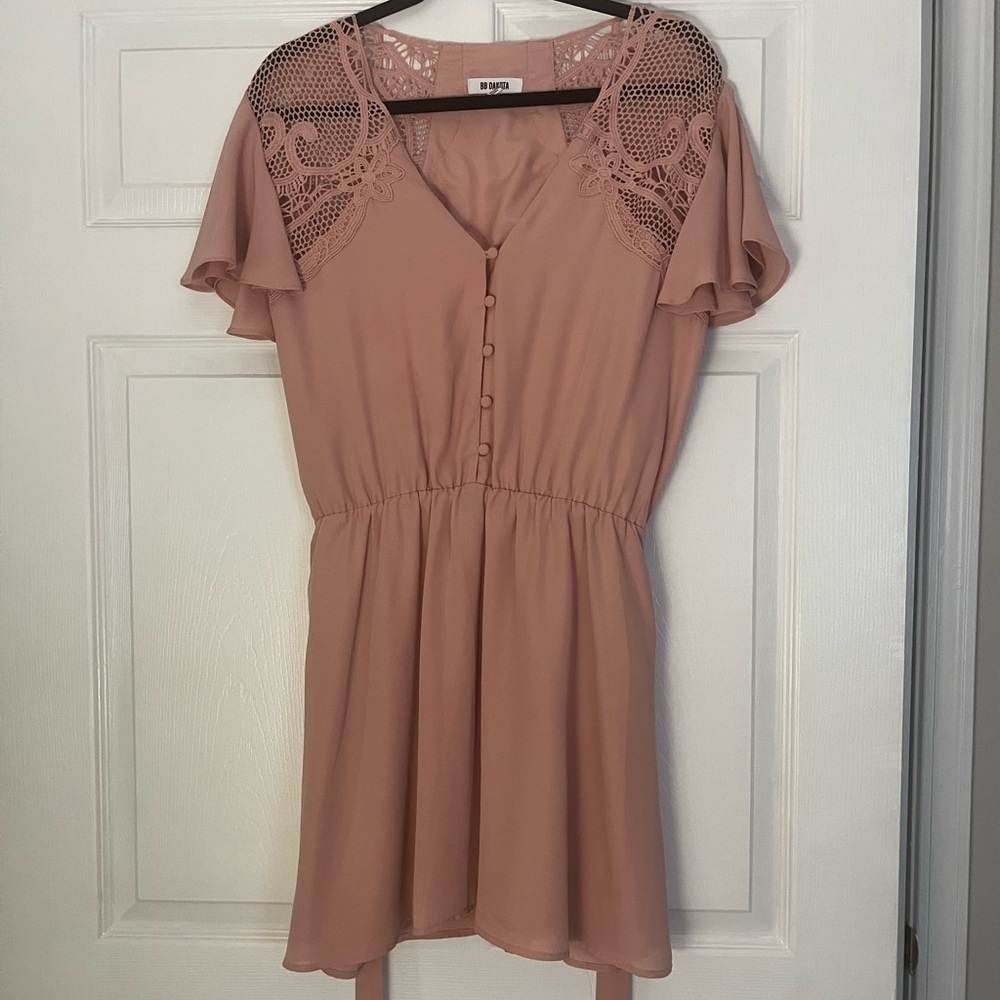 BB Dakota Blush Lace Detail Dress
